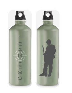 "Fearless' Aluminium Flask with Screw Cap