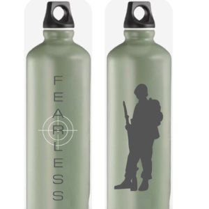 "Fearless' Aluminium Flask with Screw Cap